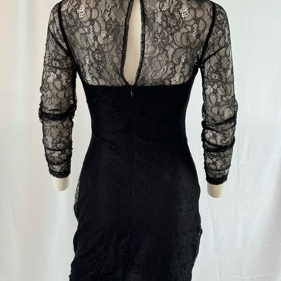 BCBGeneration Women's Shirred Body-con long sleeve Dress, Black, 0 NWT - Picture 7 of 12